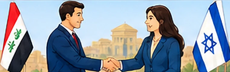Cartoon illustration of diplomacy and dialogue