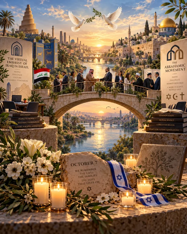 Bridge between Iraqi and Israeli heritage with remembrance candles and dialogue